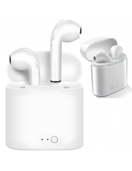 
„BT i7s“ belaidės ausinės su išorinės baterijos funkcija – baltos
