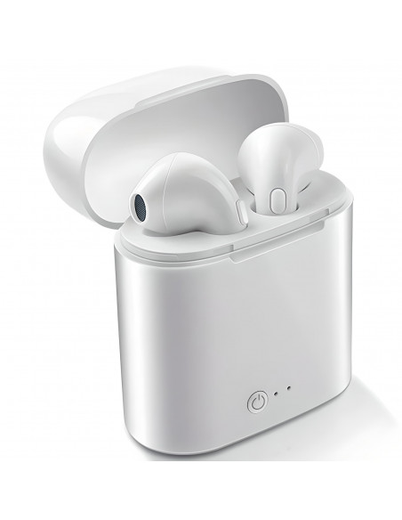 
„BT i7s“ belaidės ausinės su išorinės baterijos funkcija – baltos
