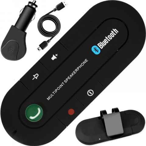 
„Bluetooth“ automobilio laisvų rankų įranga su segtuku
