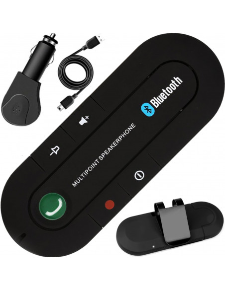 
„Bluetooth“ automobilio laisvų rankų įranga su segtuku
