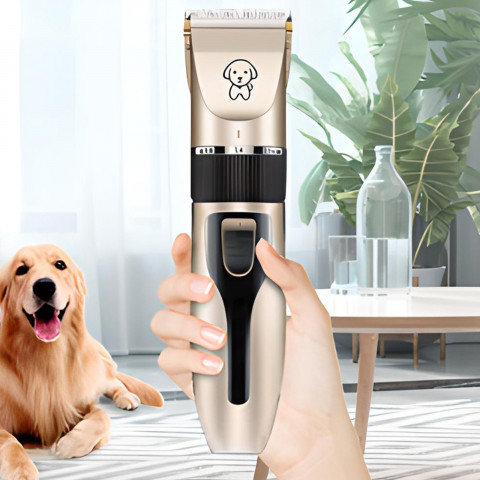 
Belaidis ir elektra maitinamas šunų kirpimo aparatas su 4 priedais
