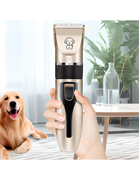 
Belaidis ir elektra maitinamas šunų kirpimo aparatas su 4 priedais
