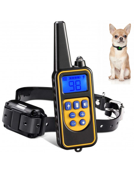 
Elektroninis šunų dresūros antkaklis su nuotolinio valdymo pultu, 800 m
