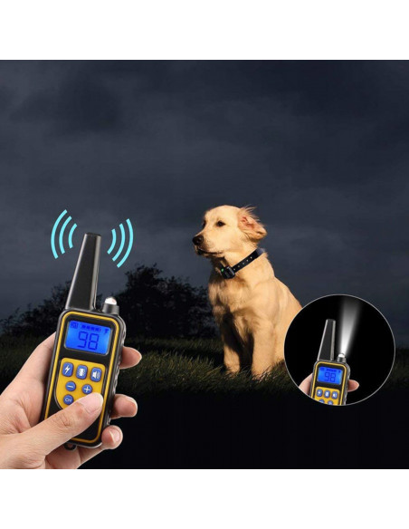 
Elektroninis šunų dresūros antkaklis su nuotolinio valdymo pultu, 800 m
