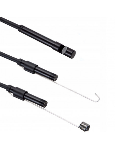 
Endoskopo apžiūros kamera, 3 antgaliai, IP67, 6 LED
