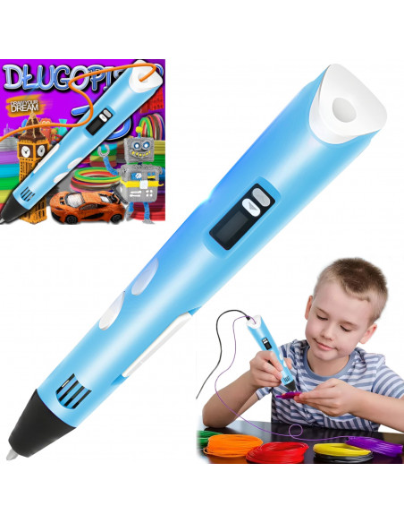 
3D rašiklių rinkinys vaikams + PLA papildymai
