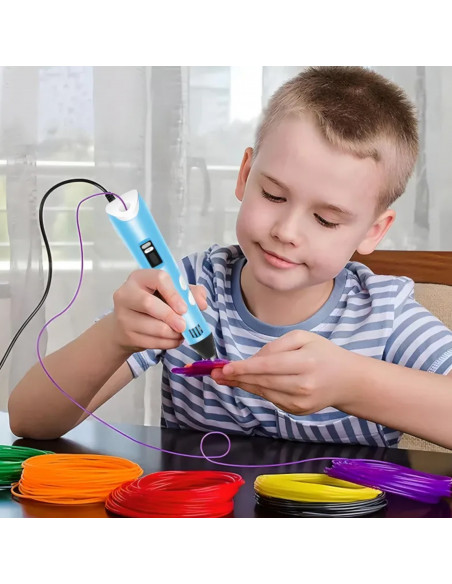 
3D rašiklių rinkinys vaikams + PLA papildymai
