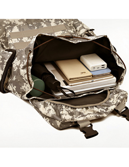 
Karinė taktinė išgyvenimo kuprinė 50 l – smėlio spalvos
