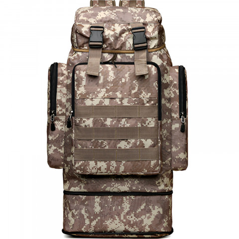 
Karinė taktinė išgyvenimo kuprinė 50 l – smėlio spalvos
