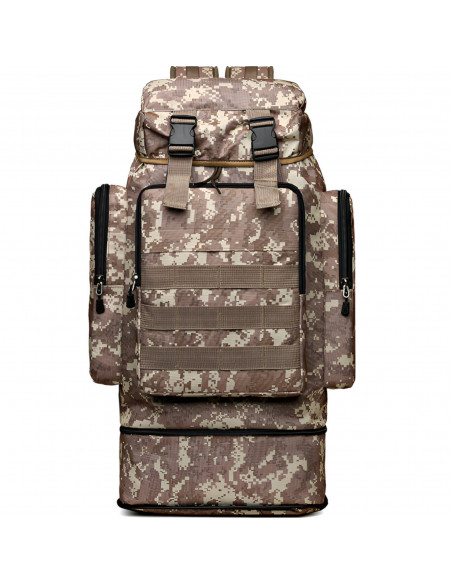 
Karinė taktinė išgyvenimo kuprinė 50 l – smėlio spalvos
