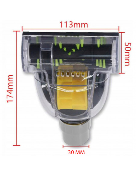 
Mini turbo šepetys universalus dulkių siurblio antgalis
