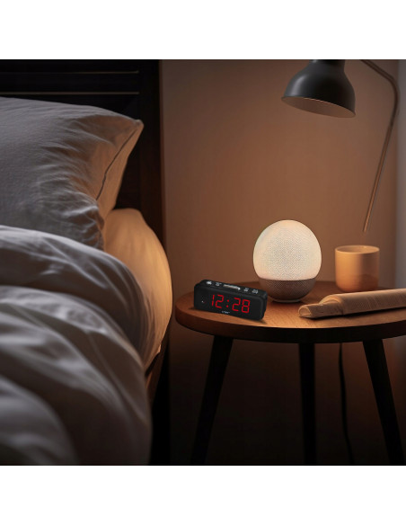 
Elektroninis žadintuvas su LED žadintuvu
