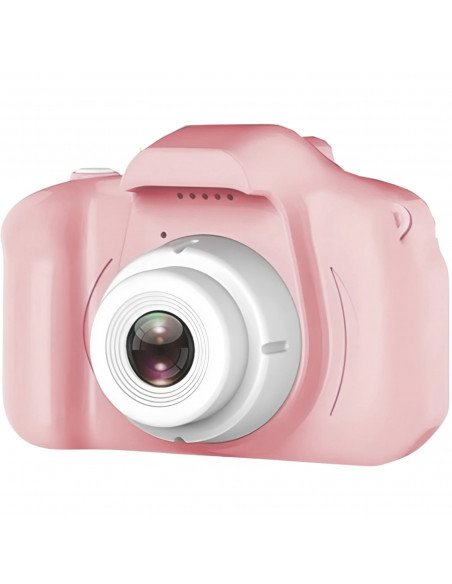 
Vaikiškas skaitmeninis fotoaparatas su 5 žaidimais, 2 colių, su „MicroSD“ kortele – rožinis
