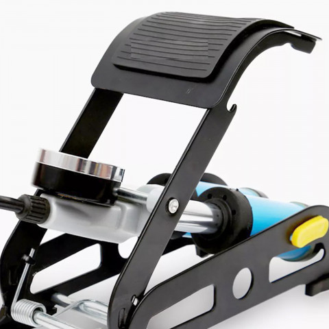 
Dvigubo stūmoklio kojinis siurblys automobiliui ir dviračiui su 10 barų manometru
