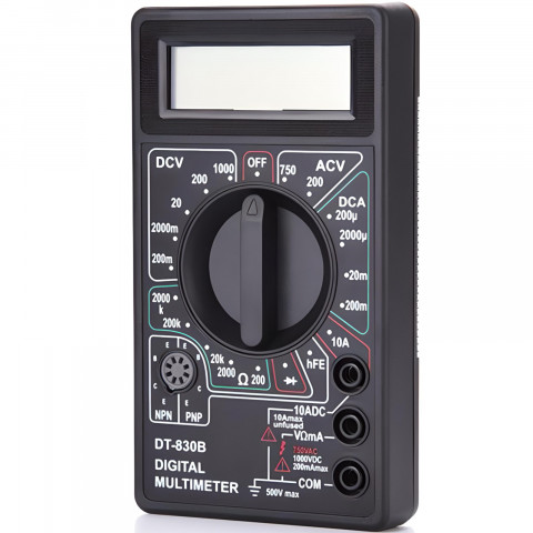 
Skaitmeninis multimetras srovės, įtampos ir varžos matuoklis 0–500 V 0–5 A
