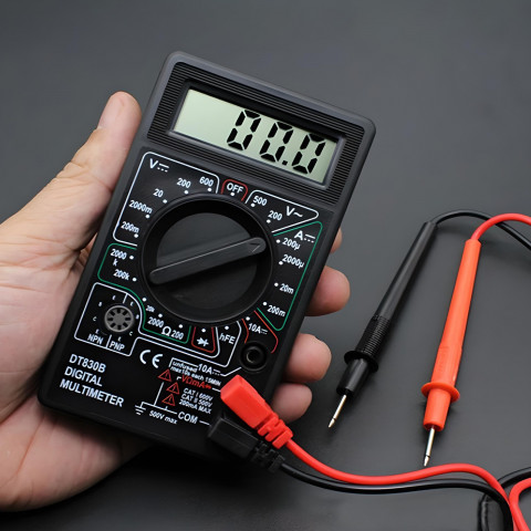 
Skaitmeninis multimetras srovės, įtampos ir varžos matuoklis 0–500 V 0–5 A
