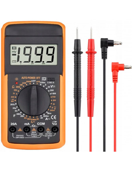
Skaitmeninis multimetras, srovės įtampos varžos LCD matuoklis
