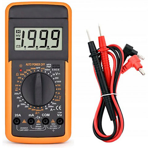 
Skaitmeninis multimetras, srovės įtampos varžos LCD matuoklis
