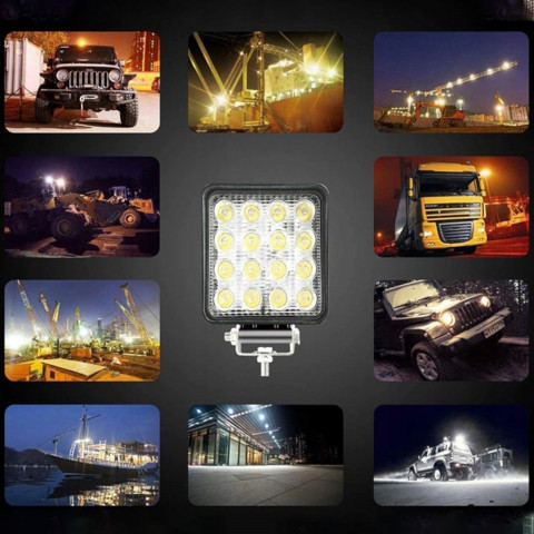 
Halogeninis dirbtuvių darbo žibintas 16 LED 48 W
