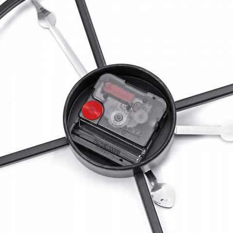 
Retro stiliaus sieninis laikrodis su romėniškais skaitmenimis LOFT, 50 cm skersmens - juodas
