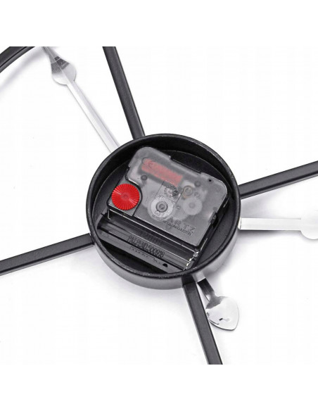 
Retro stiliaus sieninis laikrodis su romėniškais skaitmenimis LOFT, 50 cm skersmens - juodas
