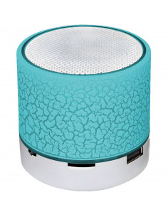 
Mini belaidis „Bluetooth“ garsiakalbis su LED foniniu apšvietimu – mėlynas
