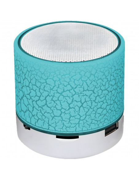 
Mini belaidis „Bluetooth“ garsiakalbis su LED foniniu apšvietimu – mėlynas
