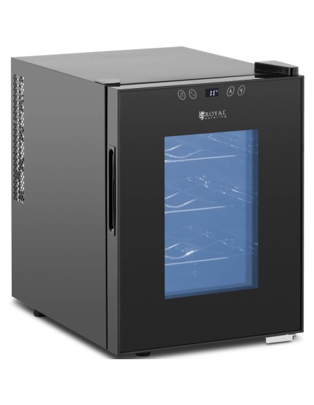 Vyno daryklos šaldytuvas vyno šaldytuvas 12 butelių LED 31 l juodas
