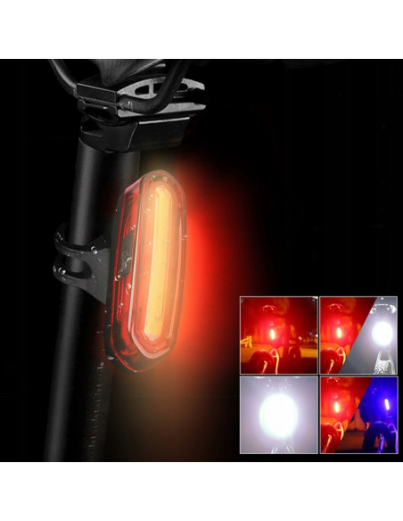 
Įkraunamas dviračio žibintas priekinis ir galinis, 3 režimai, 1800 mAh - 2 vnt.
