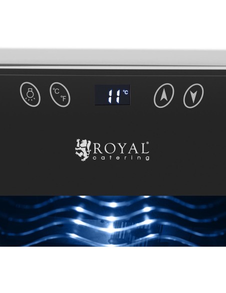 Vyno daryklos šaldytuvas vyno šaldytuvas 12 butelių LED 31 l juodas