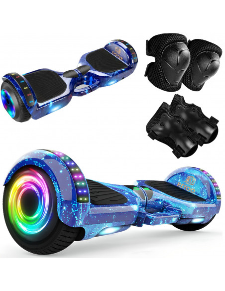 
Elektrinė riedlentė su „Hoverboard“ ir „Bluetooth“ garsiakalbiu bei LED šviesa, 10 colių
