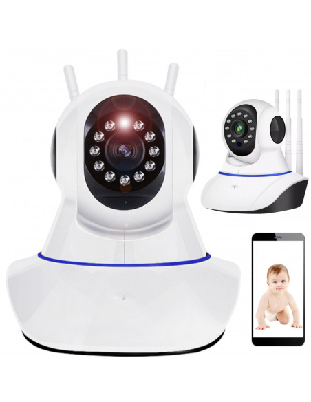 
Vidinė stebėjimo kamera su judesio aptikimu, „Wi-Fi“ sukimosi funkcija
