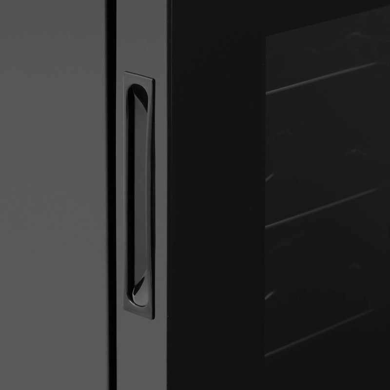 Vyno daryklos šaldytuvas vyno šaldytuvas 12 butelių LED 31 l juodas