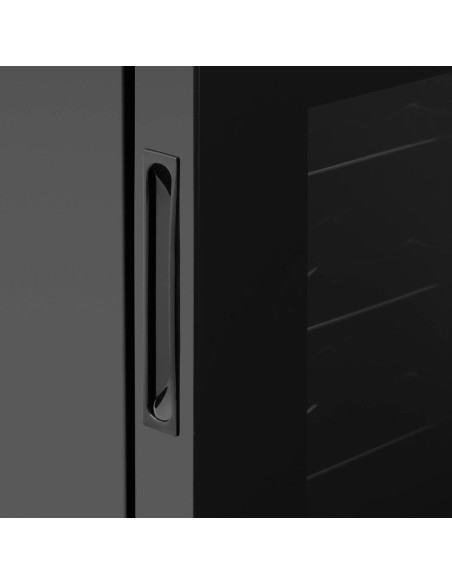 Vyno daryklos šaldytuvas vyno šaldytuvas 12 butelių LED 31 l juodas