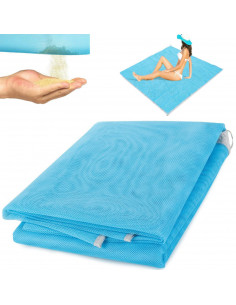 
Besmėlio tinklinis paplūdimio kilimėlis, 200 x 200 cm - mėlynas
