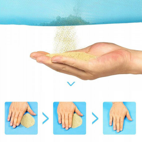 
Besmėlio tinklinis paplūdimio kilimėlis, 200 x 200 cm - mėlynas
