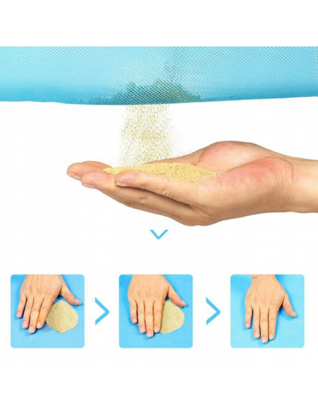 
Besmėlio tinklinis paplūdimio kilimėlis, 200 x 200 cm - mėlynas
