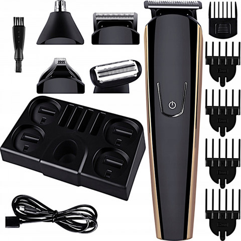 
Plaukų kirpimo mašinėlė, barzdos kirpimo mašina, 9 priedai
