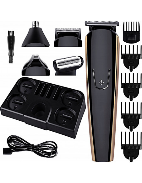 
Plaukų kirpimo mašinėlė, barzdos kirpimo mašina, 9 priedai
