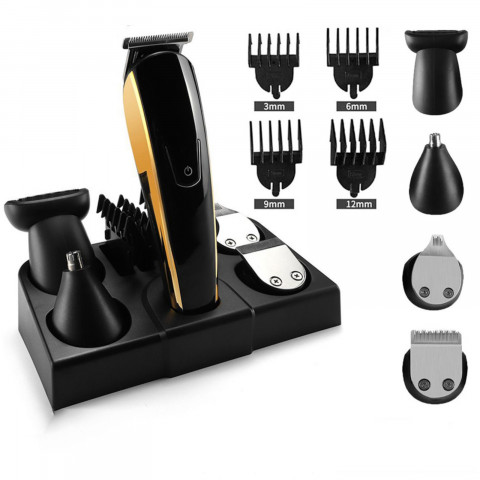 
Plaukų kirpimo mašinėlė, barzdos kirpimo mašina, 9 priedai
