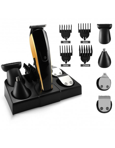 
Plaukų kirpimo mašinėlė, barzdos kirpimo mašina, 9 priedai
