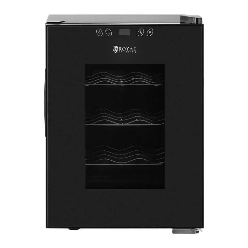 Vyno daryklos šaldytuvas vyno šaldytuvas 12 butelių LED 31 l juodas