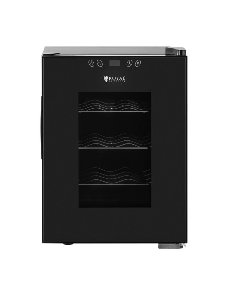 Vyno daryklos šaldytuvas vyno šaldytuvas 12 butelių LED 31 l juodas