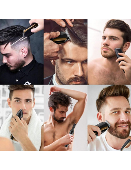 
Plaukų kirpimo mašinėlė, barzdos kirpimo mašina, 9 priedai
