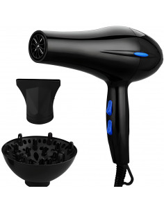 
Jonizuotas plaukų džiovintuvas su šaltu oru, 2 antgaliais, 900 W
