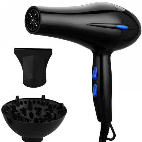 
Jonizuotas plaukų džiovintuvas su šaltu oru, 2 antgaliais, 900 W
