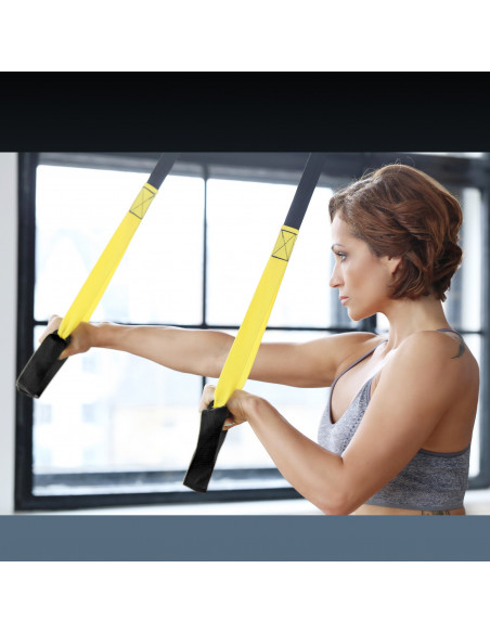 
Mankštos juostos, treniruočių diržai su rankenomis
