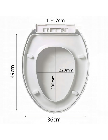 
Universalus tualeto dangtis su švelniai užsidarančiu dangčiu
