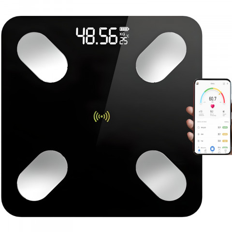 
Išmaniosios „Bluetooth“ vonios kambario analitinės svarstyklės iki 180 kg LCD
