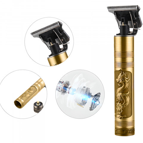 
Belaidis plaukų kirptuvas, barzdos kirptuvas, 4 priedai
